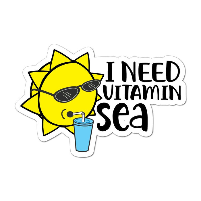 I Need Vitamin Sea Funny Beach Summer Holiday Sun Shades Car Sticker Decal
