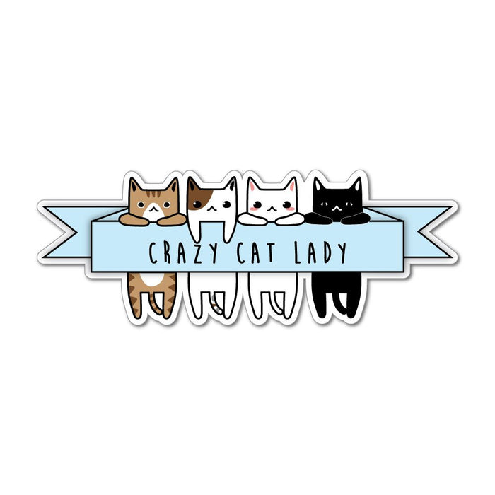Crazy Cat Lady Banner Car Sticker Decal