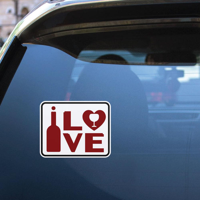 I Love Wine Sticker Decal