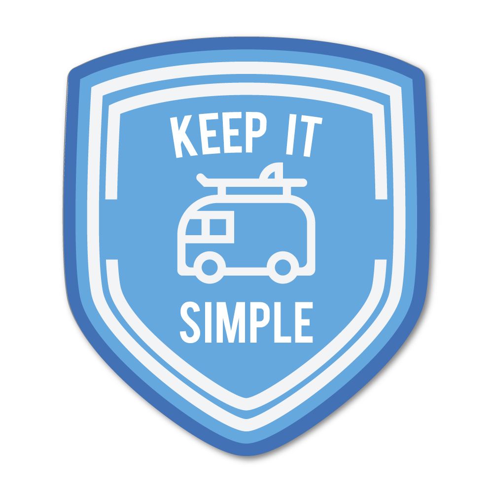 Keep It Simple Sticker Decal | Travel Stickers - Sticker Collective