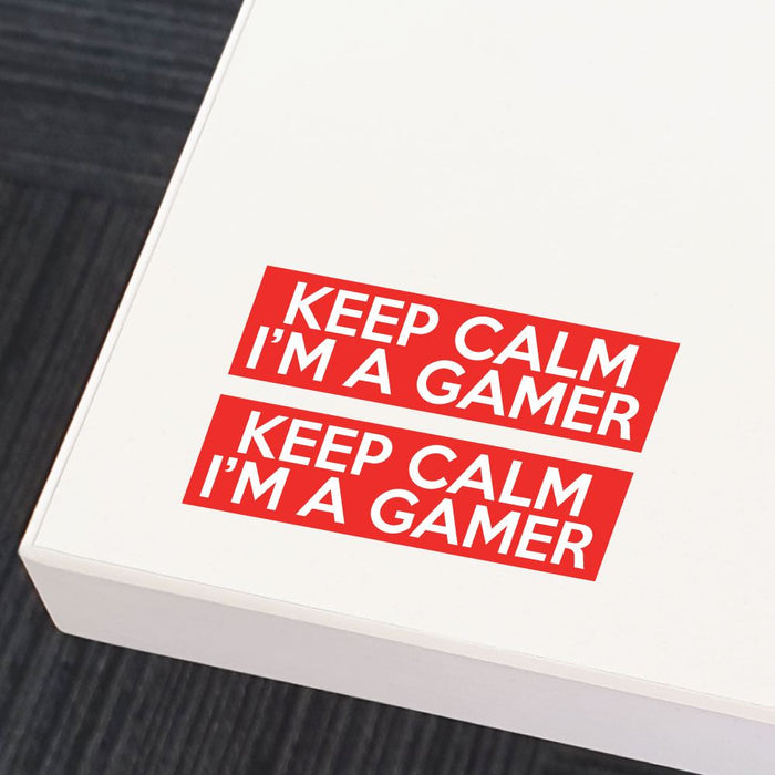 2X Keep Calm I Am A Gamer Sticker Decal