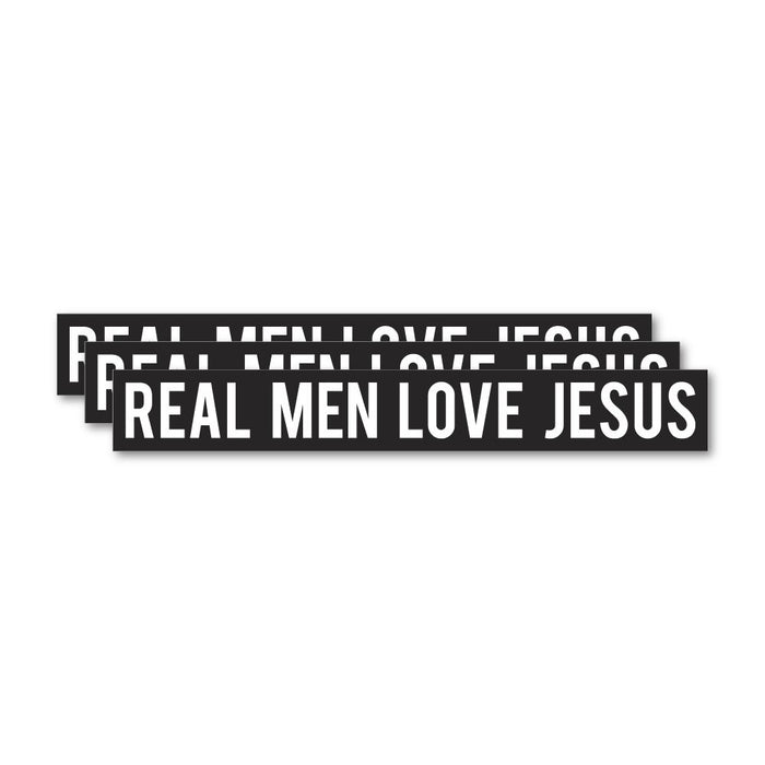 3X Real Men Love Jesus Sticker Decal