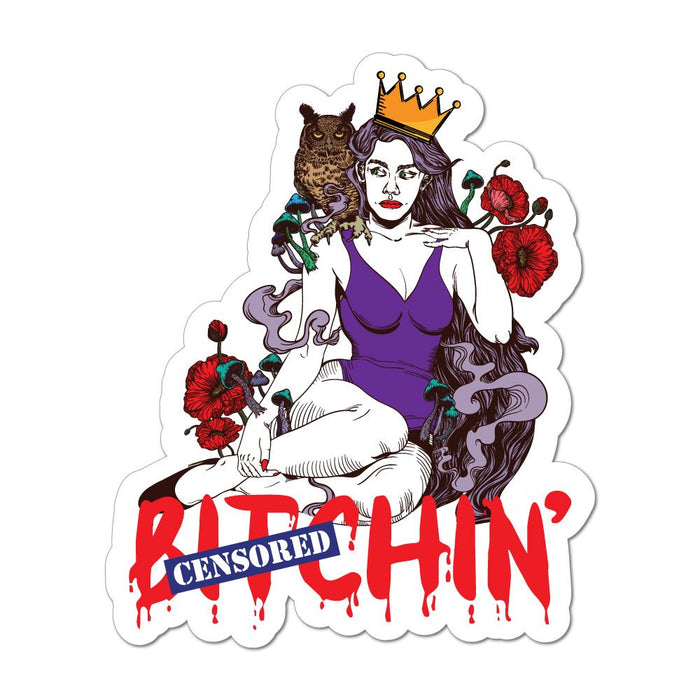 Punk Chick Btchin Car Sticker Decal