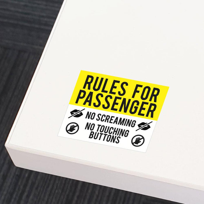 Rules For Passenger Funny Sticker Decal