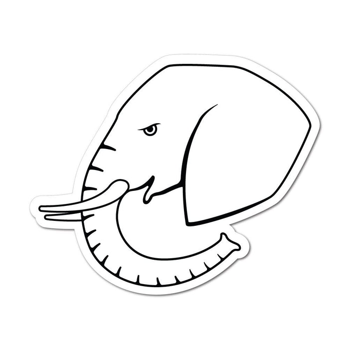Elephant Outline Sticker Decal