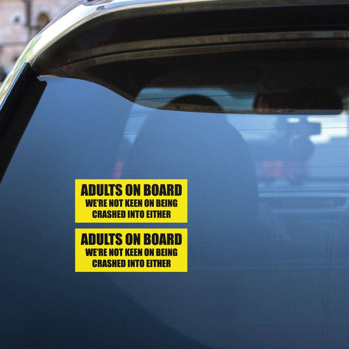 2X Adults On Board Sticker Decal