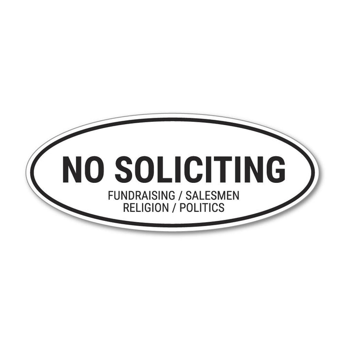No Soliciting Sticker Decal