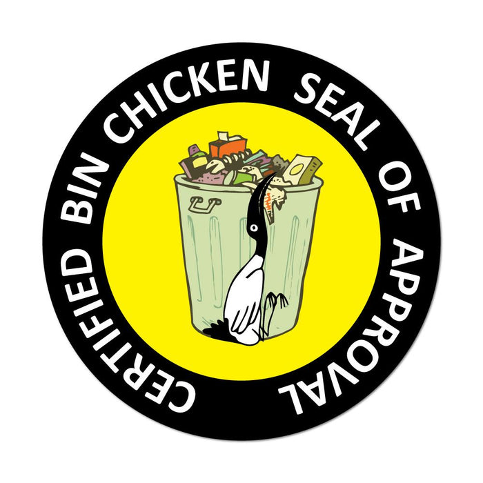 Bin Chicken Seal Of Approval Car Sticker Decal