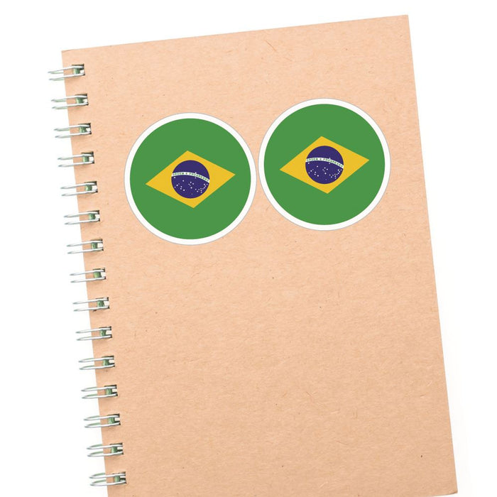 Brazil Flag X2 Sticker Decal