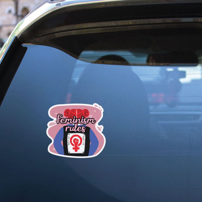 Feminism Rules Sticker Decal