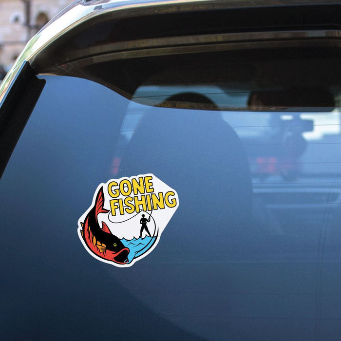 Gone Fishing Sticker Decal