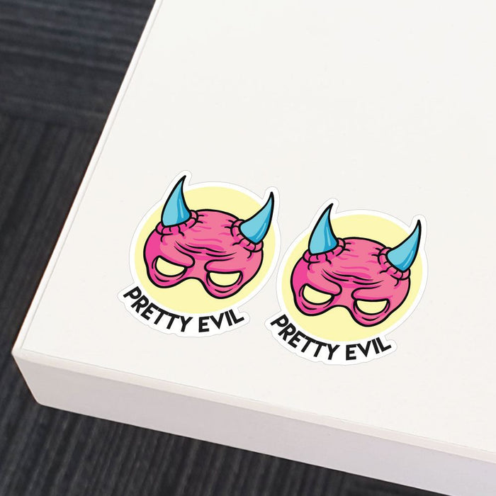 2X Pretty Evil Sticker Decal | Grunge Stickers - Sticker Collective