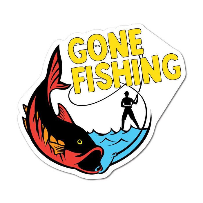 Gone Fishing Sticker Decal