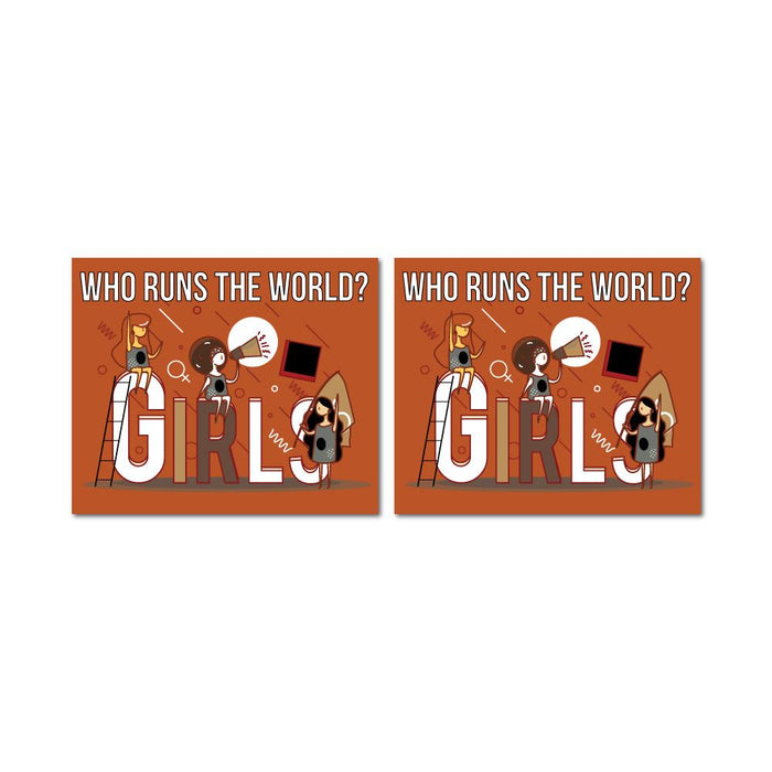 2X Who Runs The World Girls Sticker Decal