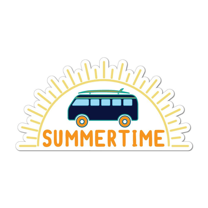 Summertime Travel Summer Sun Campervan Beach Travel Sunshine Car Sticker Decal