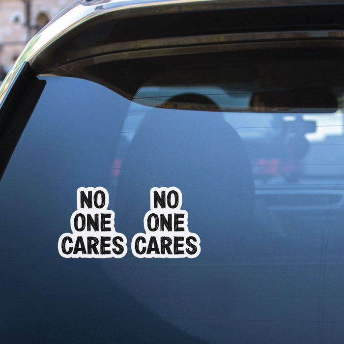 2X No One Cares Sticker Decal