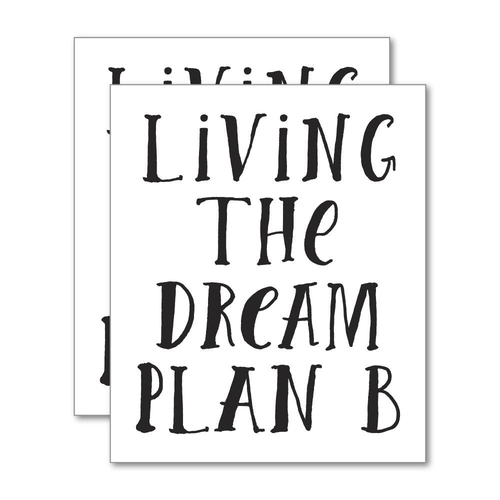 2X Plan B Sticker Decal | Inspirational Stickers - Sticker Collective