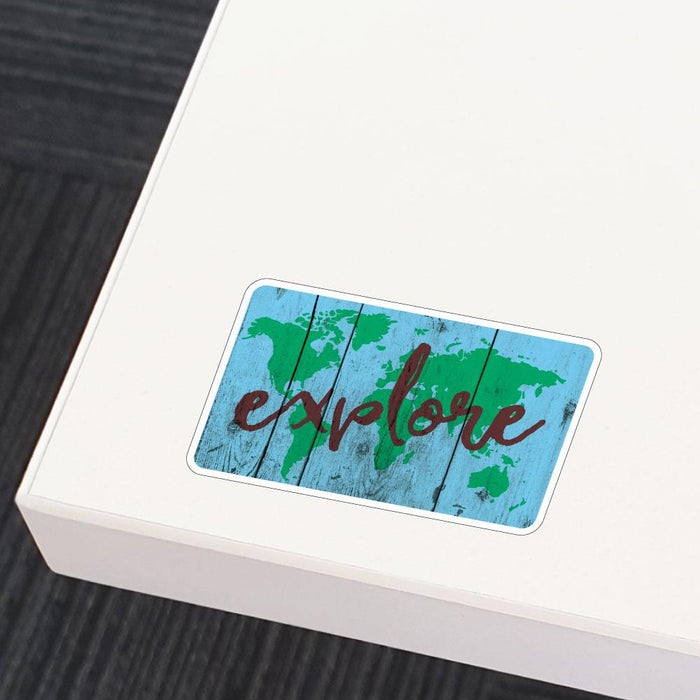 Explore Map Sticker Explore Sticker Decal | Travel Stickers - Sticker Collective