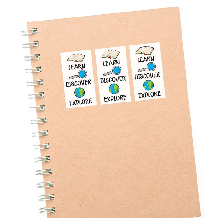 3X Learn Discover Explore Sticker Decal | Geek Stickers - Sticker ...