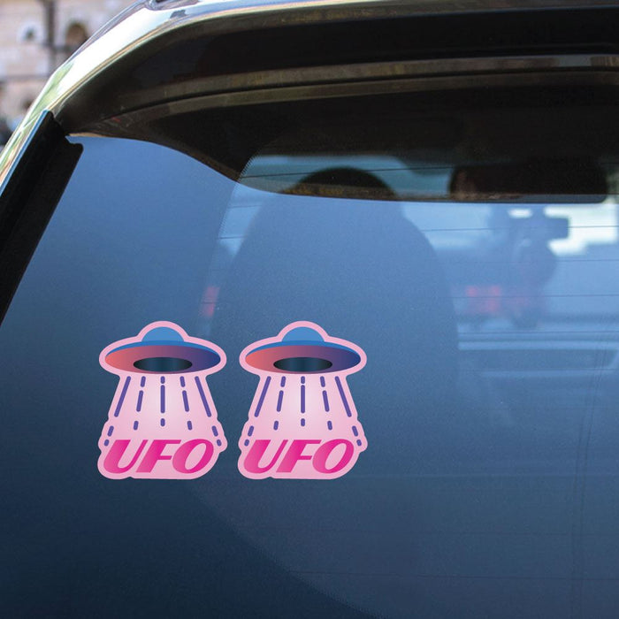 2X Unidentified Flying Object Sticker Decal
