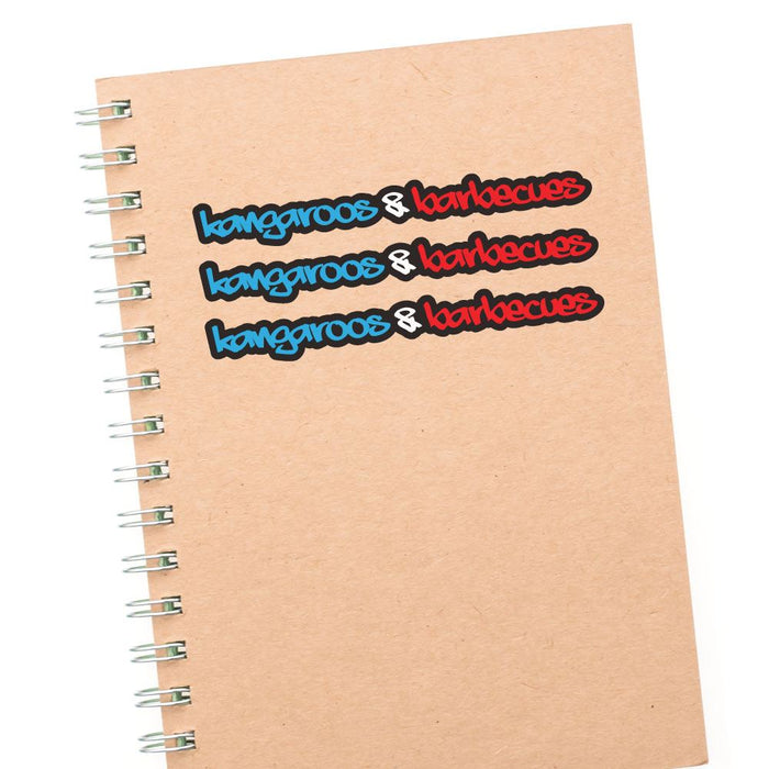 Kangaroos And Barbecues Sticker Decal