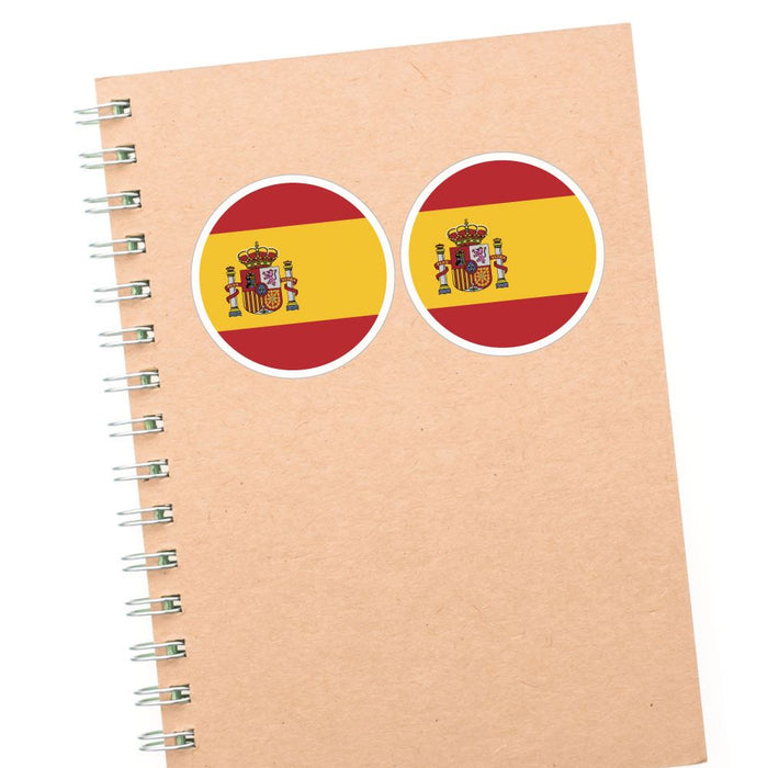 Spain Flag X2 Sticker Decal