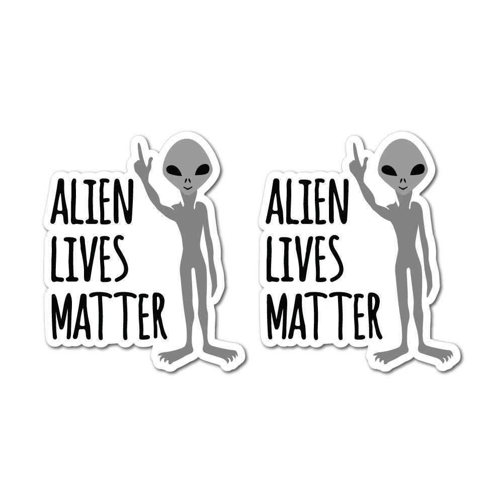 2X Alien Lives Matter Sticker Decal | Space Stickers - Sticker Collective
