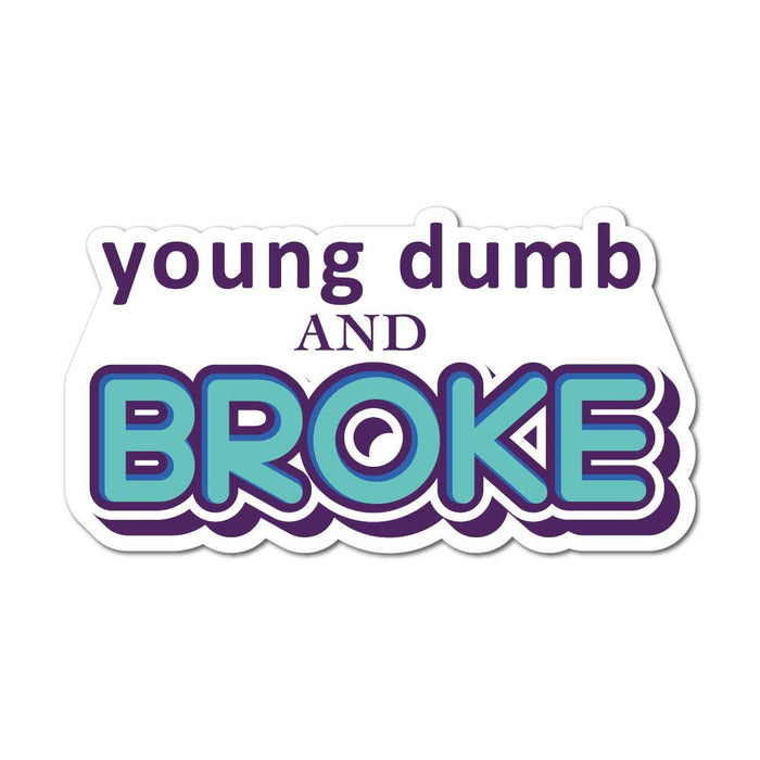 Yound Dumb And Broke Sticker Decal