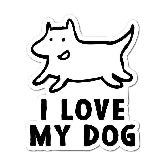 I Love My Dog Sticker Decal