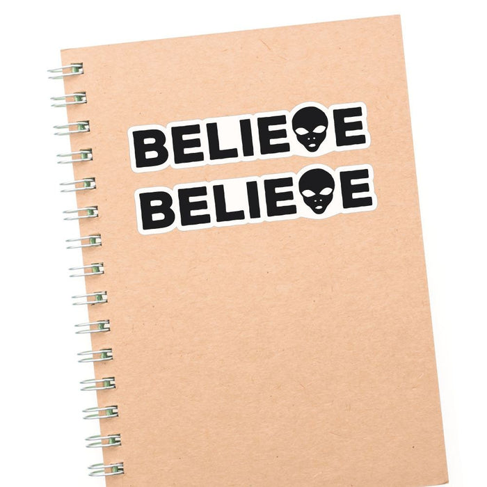 2X Believe In Aliens Sticker Decal