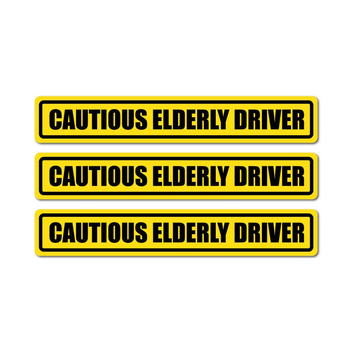 2X Elderly Driver Sticker Decal