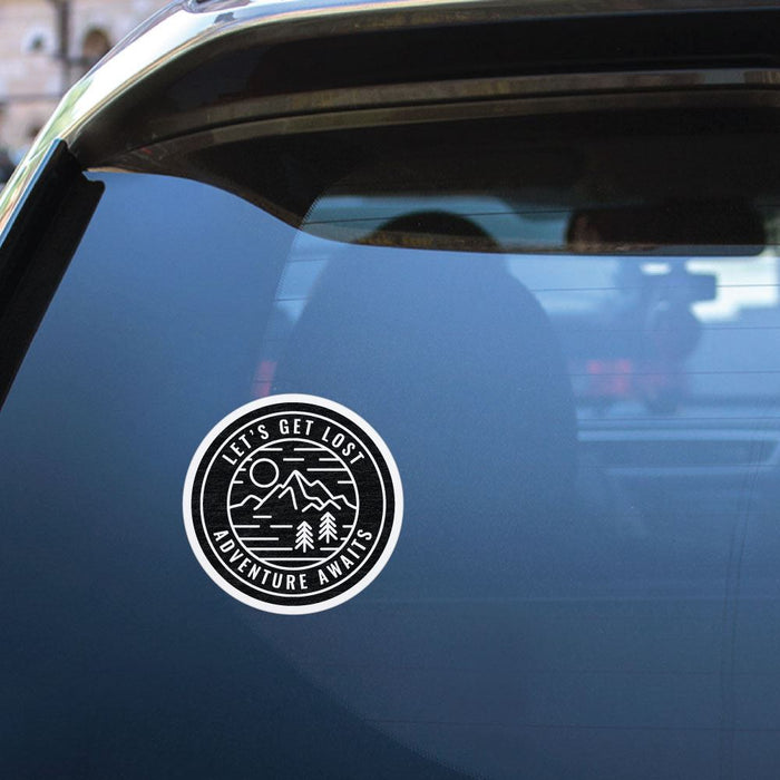 Lets Get Lost Adventure Awaits Sticker Decal