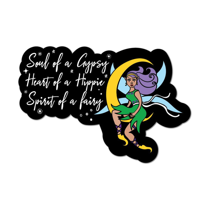 Soul Of A Gypsy Heart Of A Hippie Spirit Of A Fairy Car Sticker Decal
