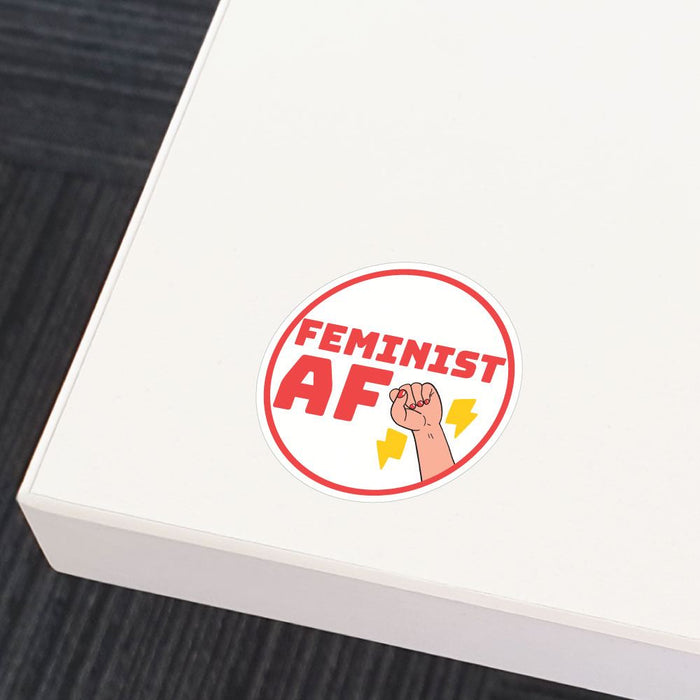 Feminist Af Lightning Fist Sticker Decal