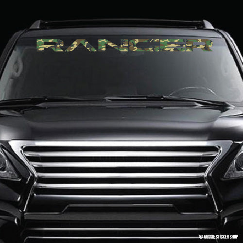 4Wd Green Camo Windshield Sticker For Ranger