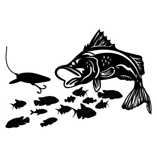 Fishing Barramundi Lure Windshield Sticker