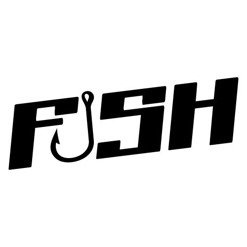 Fishing Fish Hook Windshield Sticker