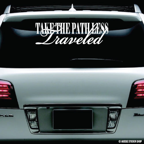 4Wd The Road Less Traveled Windshield Sticker