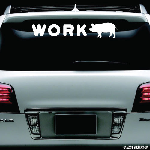 Work Pig Windshield Sticker
