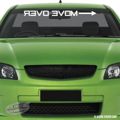 Move Over Reverse Arrow Windshield Sticker | Windshield Stickers ...