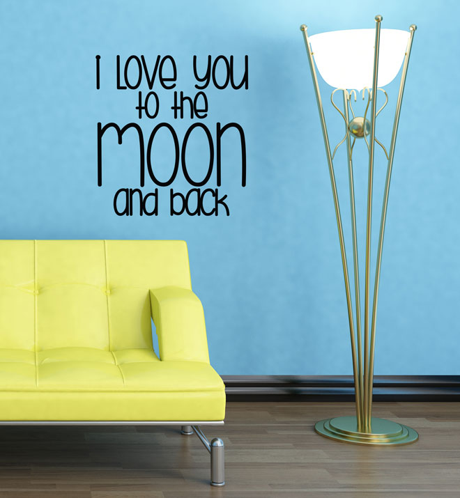 I Love You To The Moon Wall Sticker — Sticker Collective