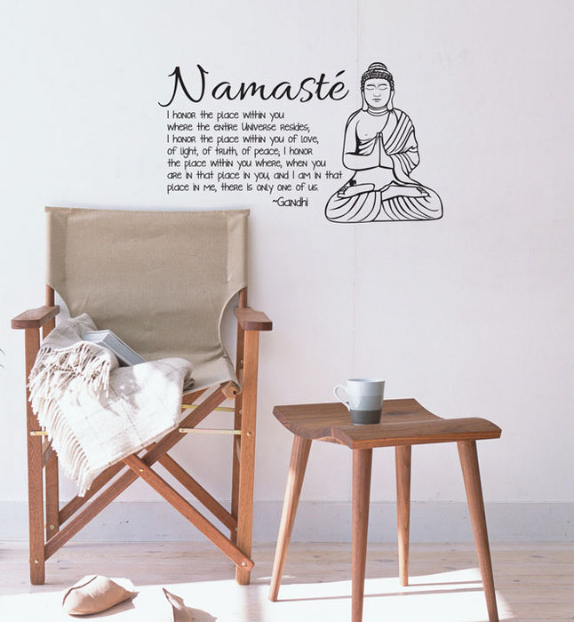 Namaste Buddhist Yoga Wall Sticker