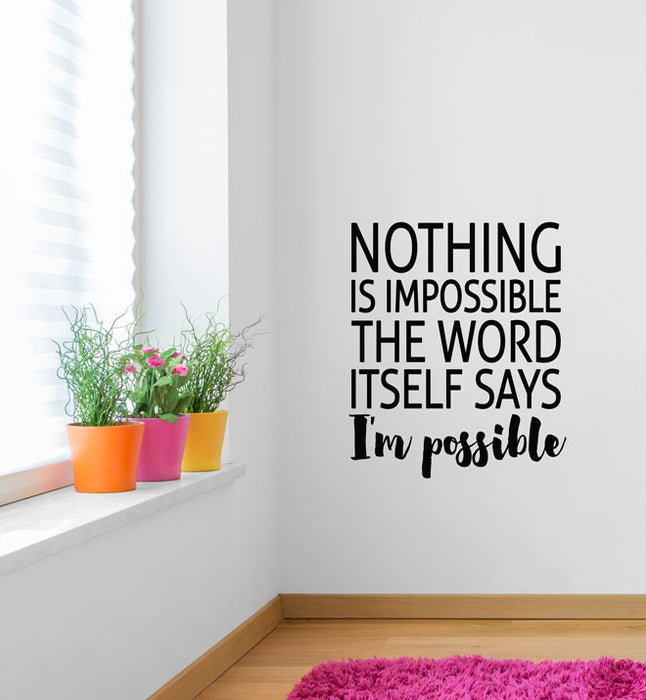 Nothing Is Impossible Wall Sticker