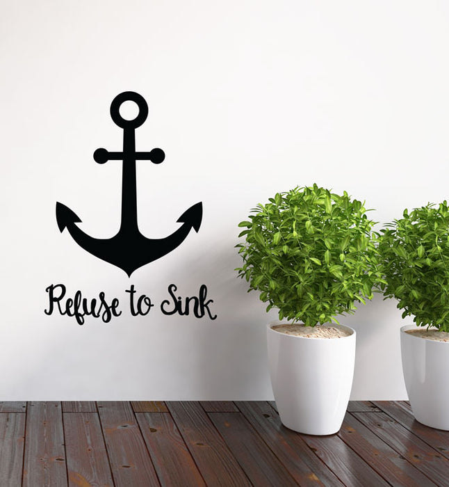 Refuse To Sink Wall Sticker