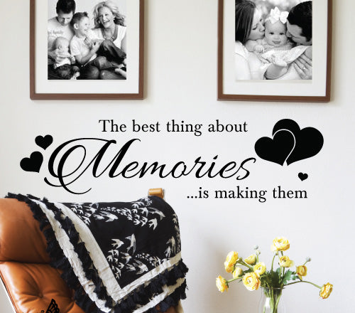 The Best Things About Memories Wall Sticker