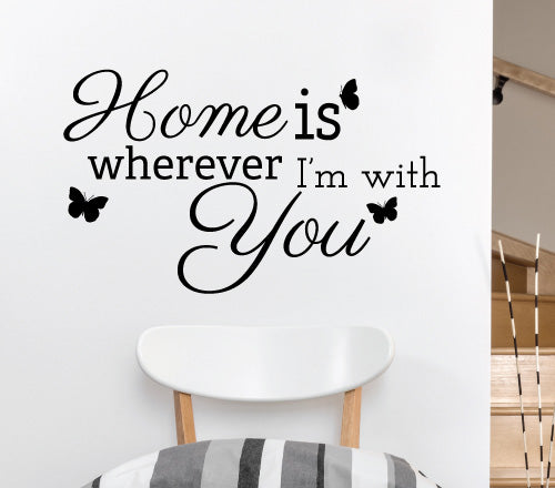 Home Is Wherever I'M With You Wall Sticker