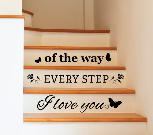 I Love You Every Step Wall Sticker