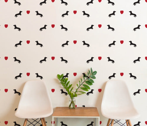 Pattern Dog With Love (Set Of 24) Wall Sticker