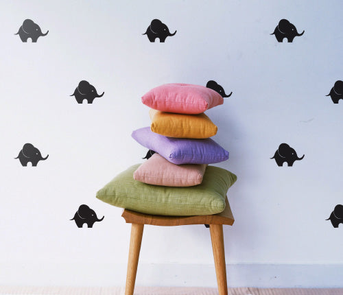 Pattern Elephant (Set Of 21) Wall Sticker