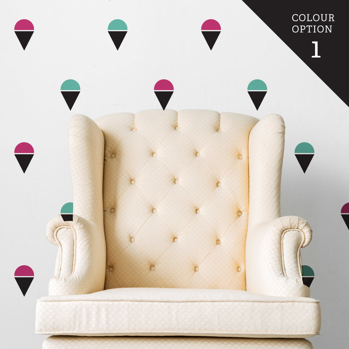 Pattern Ice Cream (Set Of 36) Wall Sticker